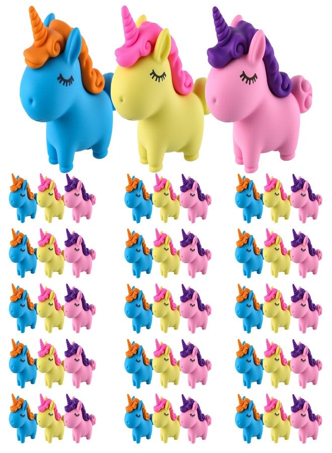 Resurhang 48 Pcs Unicorn Erasers Cute Erasers for Kids Bulk Unicorn Party Favors Animal Eraser Fun Eraser for Kids Students School Supplies Prize Valentines Gifts Party Favor - Image 1